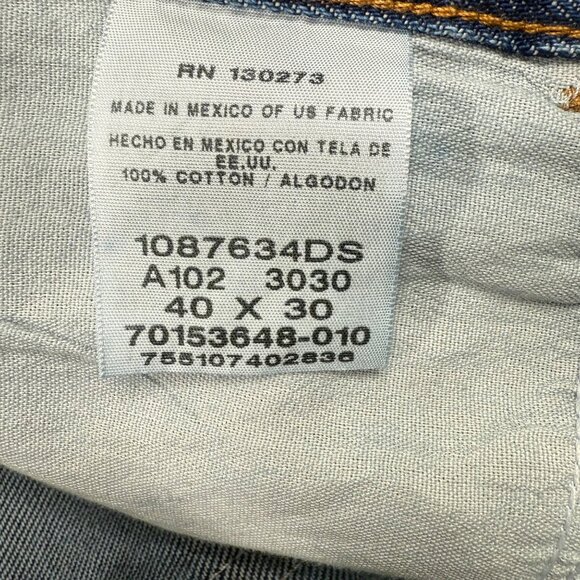 Rustler Mens Size 40x30  Blue Relaxed Fit Straight Leg Denim Jeans Rugged Wear - Picture 4 of 11